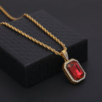 Gold red 3mm steel twist chain