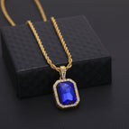 Gold Blue 3mm Steel Twist Chain