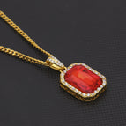Gold Red 3mm Steel Cuban Chain