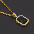 Gold Black 3mm Steel Cuban Chain
