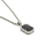 Silver black 3mm steel twist chain