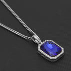 Silver Blue 3mm Steel Cuban Chain