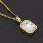 Gold transparent 3mm steel Cuban chain