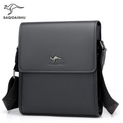 Saatchi Kangaroo New Horizontal and Vertical Flip Men's Shoulder Bag Casual Business Briefcase Fashionable Crossbody Bag