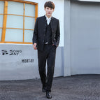 navy blue three-piece set / Special size contact worker customer service