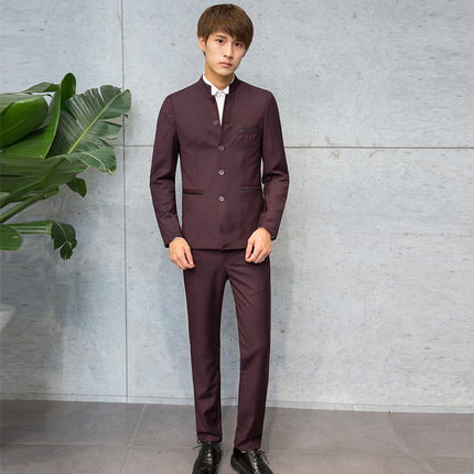 2026 Spring New Korean Style Slim Fit Casual Suit Men's Suit Set Manufacturer Direct Shipping