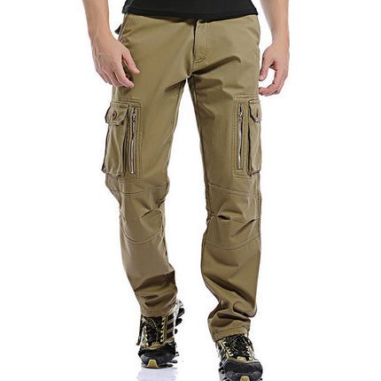 Fat guy Foreign trade plus velvet padded loose large size tooling pants 012
