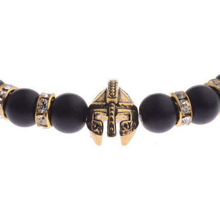2019 cross-border new energy beads bracelet Spartan Warrior helmet volcanic stone bracelet factory direct sales