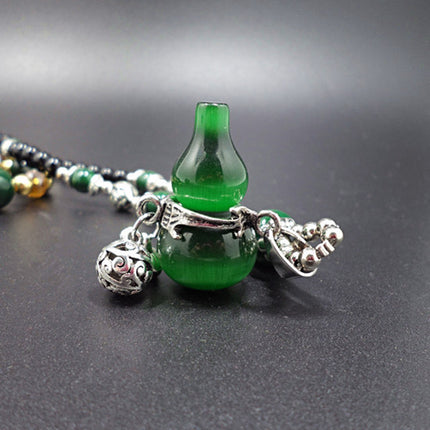 European and American ethnic style imitation beeswax color shell long sweater chain autumn and winter retro water drop necklace jewelry wholesale