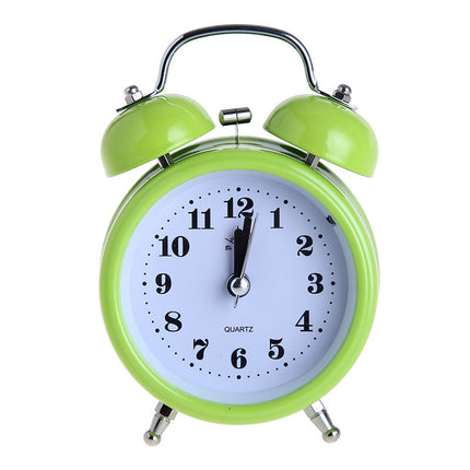 Love-shaped creative bell alarm clock mute with night light personalized gifts promotional alarm clock manufacturers wholesale