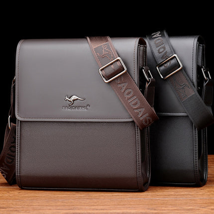 Saatchi Kangaroo New Horizontal and Vertical Flip Men's Shoulder Bag Casual Business Briefcase Fashionable Crossbody Bag