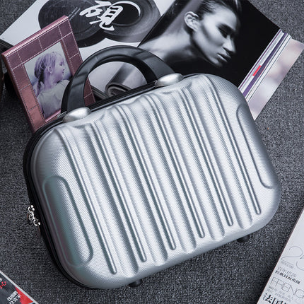 Custom logo 14 inch small handbag mini luggage suitcase storage bag portable case cosmetic bag