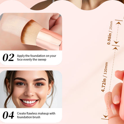 DUcare Foundation Brush Flat Top Kabuki Makeup Brushes Synthetic Hair Liquid Blending Mineral Powder Buffing Stippling Cosmetics