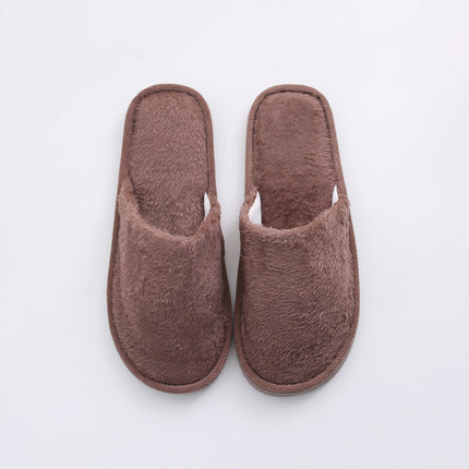New plush indoor home autumn and winter wooden floor warm EVA moon cotton slippers Cixi men and women couples