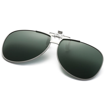 Toad Polarizer Clip Myopia Glasses Men Wear Sunglasses Can Turn Up Sunglasses Women's Big Clip Night Vision Goggles Driving