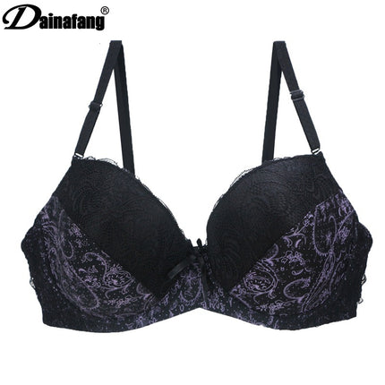 Foreign trade supply sexy women bra lace printing color matching underwear large size underwear bra AliExpress explosion
