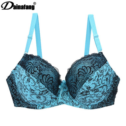 Foreign trade supply sexy women bra lace printing color matching underwear large size underwear bra AliExpress explosion
