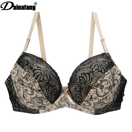 Foreign trade supply sexy women bra lace printing color matching underwear large size underwear bra AliExpress explosion