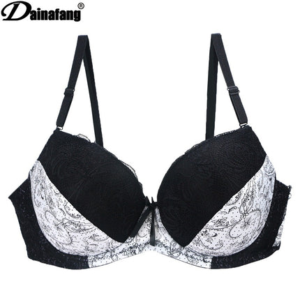 Foreign trade supply sexy women bra lace printing color matching underwear large size underwear bra AliExpress explosion