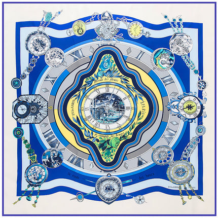 Mai Tong silk scarf New 130cm * 130cm Roman clock ladies imitation silk square scarf scarf scarf wholesale
