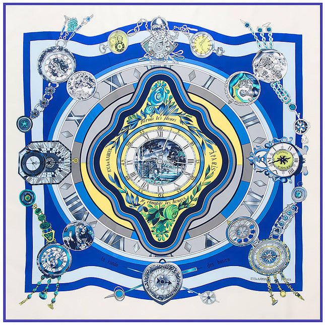 Mai Tong silk scarf New 130cm * 130cm Roman clock ladies imitation silk square scarf scarf scarf wholesale