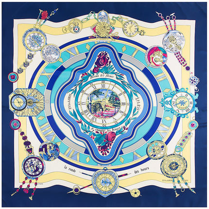 Mai Tong silk scarf New 130cm * 130cm Roman clock ladies imitation silk square scarf scarf scarf wholesale