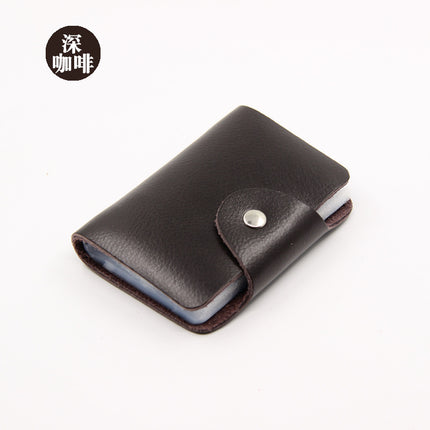 Factory Direct Sales Spot Gift Korean Version Genuine Pickup Bag Cowhide Multi-Card Slot Id Card Holder Credit Card Holder Business Card Holder