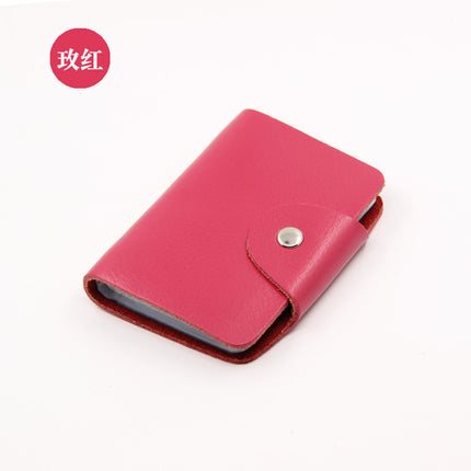 Factory Direct Sales Spot Gift Korean Version Genuine Pickup Bag Cowhide Multi-Card Slot Id Card Holder Credit Card Holder Business Card Holder