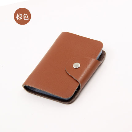 Factory Direct Sales Spot Gift Korean Version Genuine Pickup Bag Cowhide Multi-Card Slot Id Card Holder Credit Card Holder Business Card Holder