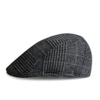 Dark gray white small Plaid / One size fits all, suitable for head circumference 56-58cm