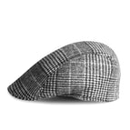Light gray white small Plaid / One size fits all, suitable for head circumference 56-58cm