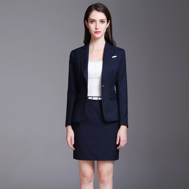 2022 spring, autumn and winter new professional suit striped overalls jewelry suit suit cross-border a generation of hair