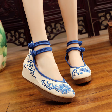 Big Sale 5cm High Heels Zhu Lian Camellia Sequin Peacock Crane Tree Fan Jade Butterfly