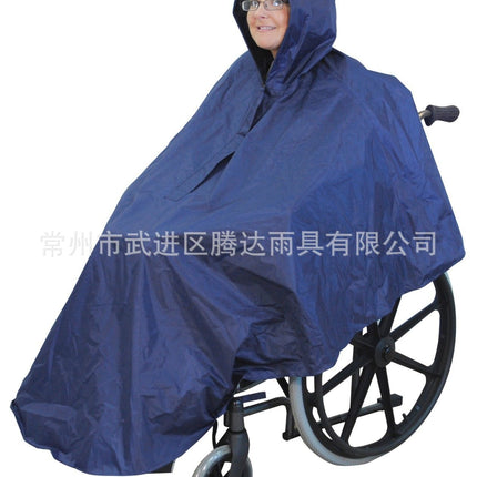 Factory in stock cross-border disabled elderly wheelchair special reflective poncho electric scooter raincoat