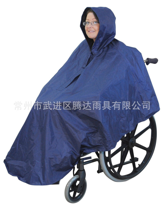 Factory in stock cross-border disabled elderly wheelchair special reflective poncho electric scooter raincoat