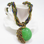 X510 Green Peacock Necklace