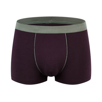 Men's cotton underwear plus size fat guy boxers breathable 3D seamless sexy youth cotton red boxers