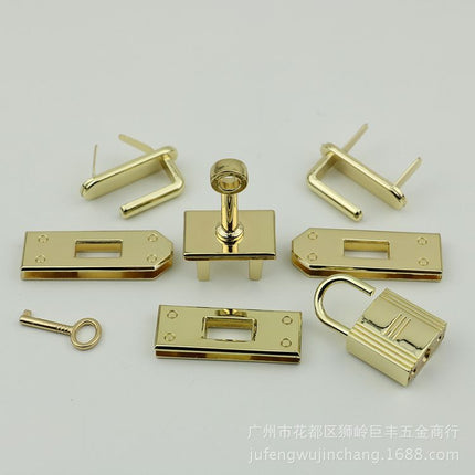 Kelly bag hardware accessories padlock light gold silver white gun black ancient sweep color bag 7 piece Lock