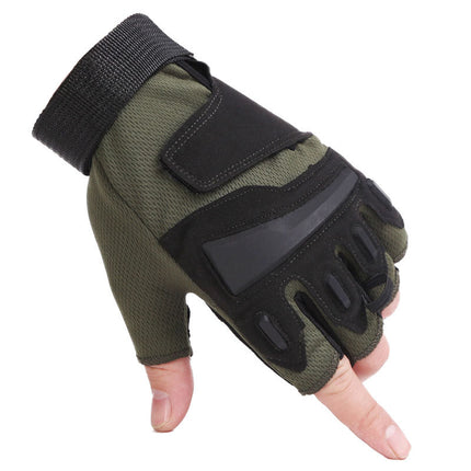 Tactical Gloves Summer Men's Military Fans Outdoor Cycling Sports Fitness Equipment Dumbbells Non-Slip Wear-Resistant Half-Finger Wrist Guards