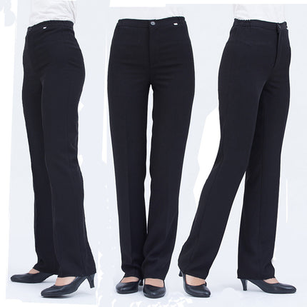 Hotel Work Clothes Black Women's Pants Waiter Work Pants Thickened Black Straight Pants Work Pants Business Wear