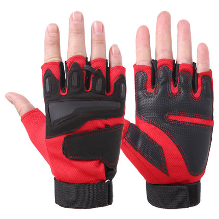 Tactical Gloves Summer Men's Military Fans Outdoor Cycling Sports Fitness Equipment Dumbbells Non-Slip Wear-Resistant Half-Finger Wrist Guards