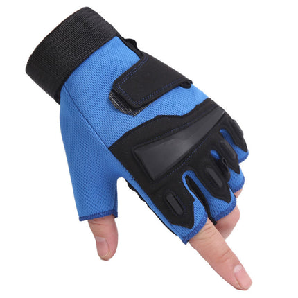 Tactical Gloves Summer Men's Military Fans Outdoor Cycling Sports Fitness Equipment Dumbbells Non-Slip Wear-Resistant Half-Finger Wrist Guards
