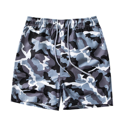 Wholesale Men's Beach Shorts, Quick-Drying, Suitable for Water, Loose Fit, Large Size, Fashionable Camouflage, for Seaside Vacation and Hot Spring Bathing