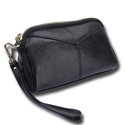 Factory direct fashion leather women's coin purse new Japanese and Korean large capacity mobile phone bag leather women's wallet