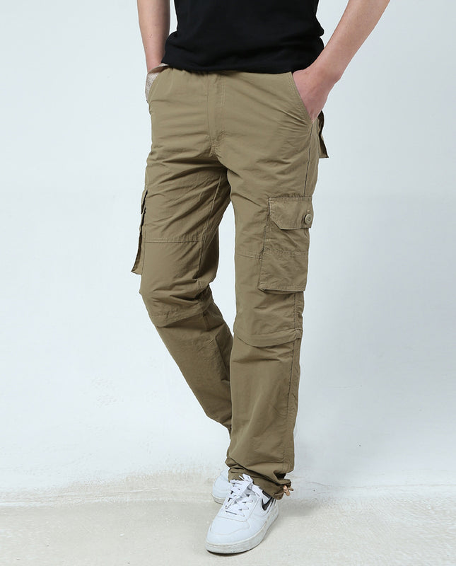 Summer Thin Detachable Two-section Pants Quick Dry Outdoor Cordwork Pants Trousers Men's Casual Pants Breathable Multi-pocket