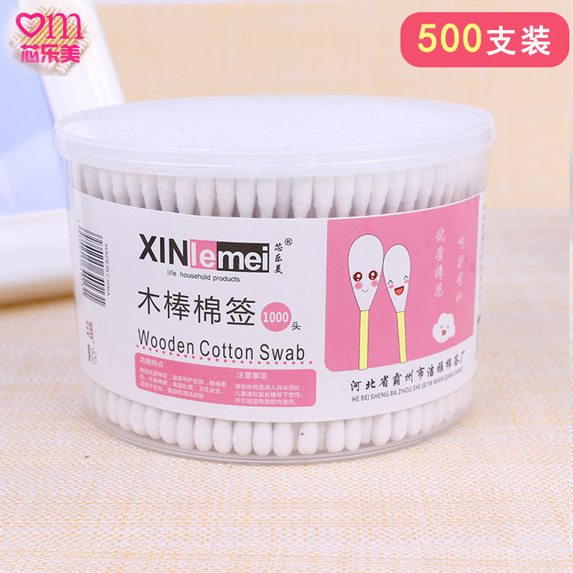 Cotton Swab Factory Disposable Cosmetic Cotton Swab Ear Cleaning Double-Ended Bamboo Stick Cotton Swab Bag Boxed Manufacturer Wholesale