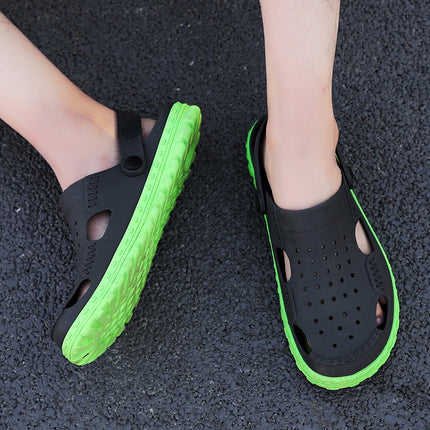 Vietnam Slippers Toe Men's Sandals Couple Waterproof Non-Slip Cave Shoes Youth Beach Shoes Casual Garden Shoes