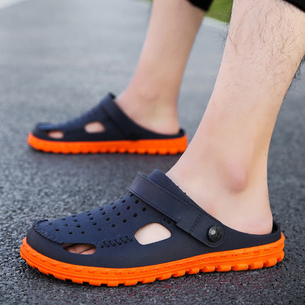 Vietnam Slippers Toe Men's Sandals Couple Waterproof Non-Slip Cave Shoes Youth Beach Shoes Casual Garden Shoes