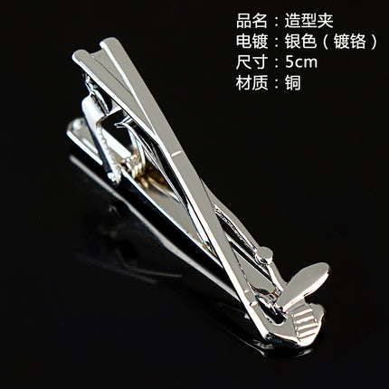 Fashion Personality Tableware Glasses Special Shape Men's Suit Tie Clip Creative Gift Fashion Features Tie Clip