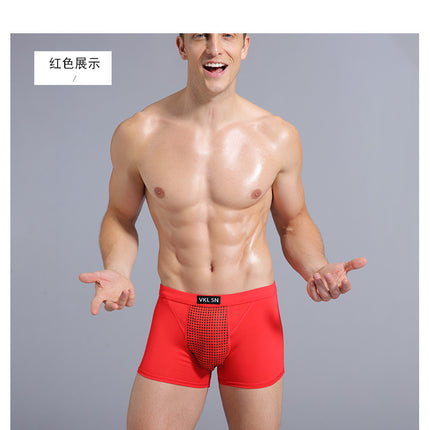 Factory direct supply cross-border explosions British pants 22 magnet health men's underwear milk silk boxers